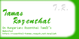 tamas rozenthal business card